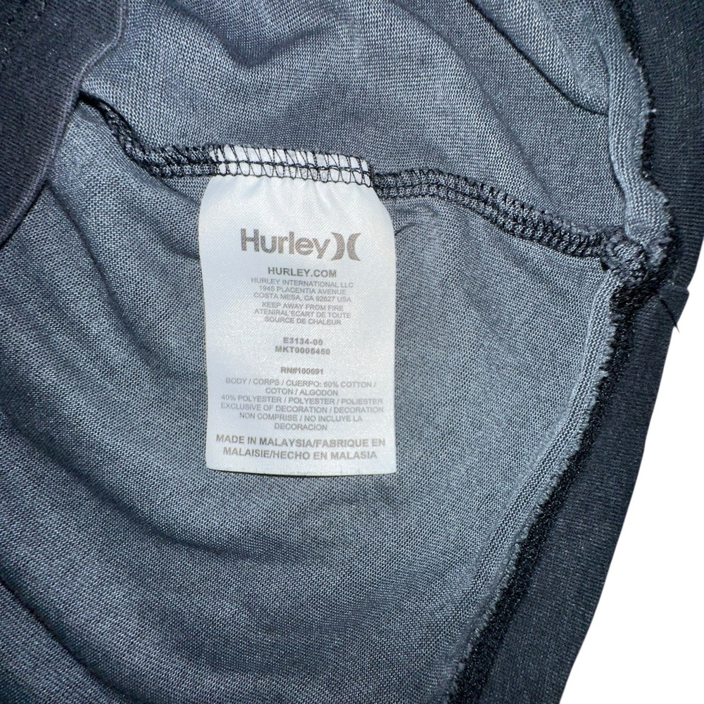 Hurley Nike Dri Fit Gray Short Sleeve Collared Polo Shirt men's‎ size XL - Picture 5 of 8